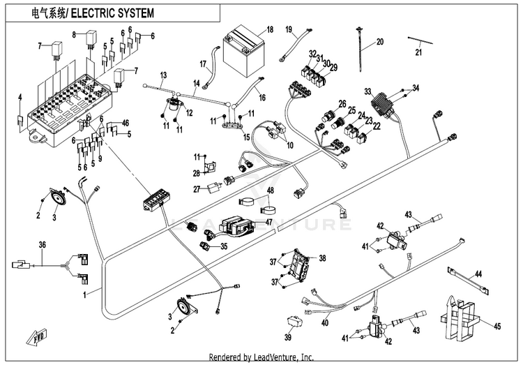 Electric System ZFORCE 950 HO EX CF1000SZ-D 2023 Nebula Black Schematic