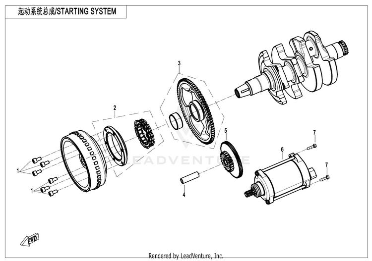 Starting System CF400-7US 450NK 2024 Nebula White Schematic