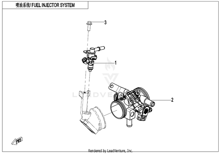 Fuel Injection System CF500AZ-9S CFORCE 500 S 2022 Force Red Schematic
