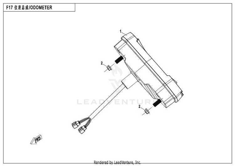 Odometer CFORCE 400 CF400AU 2017 Crystal Orange Schematic