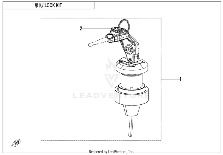 Lock Kit(Without Gearshift Lock) CF500AZ-9S CFORCE 500 S 2022 Force Red Schematic