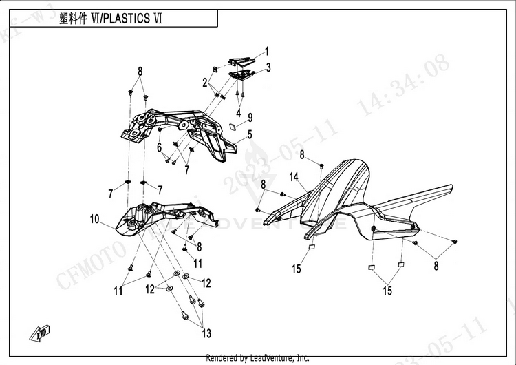 Plastics 6 CF400-7US 450NK 2024 Nebula White Schematic