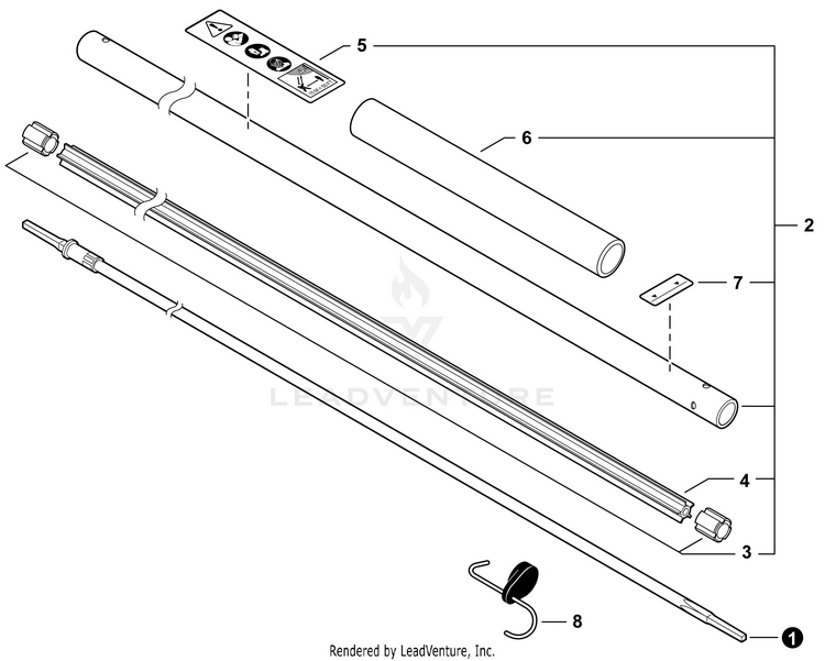 Echo 99944200485 Shaft Hedge Trimmer Attachment S/N: S07100001001 ...