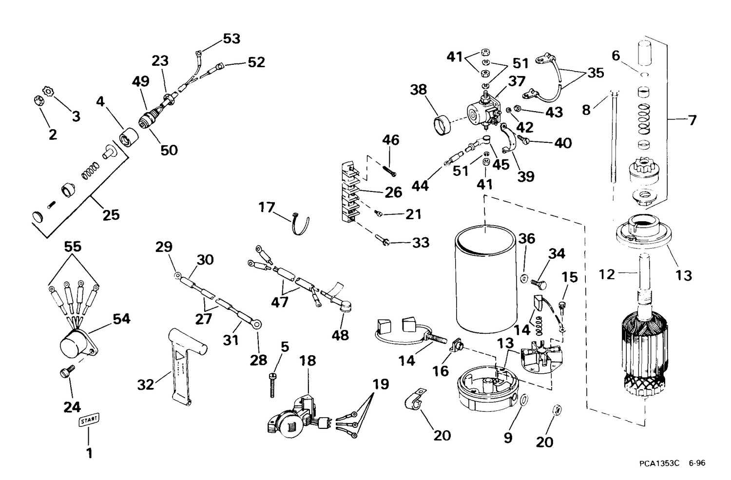 TILLER ELECTRIC STARTING KIT -- 40, 50