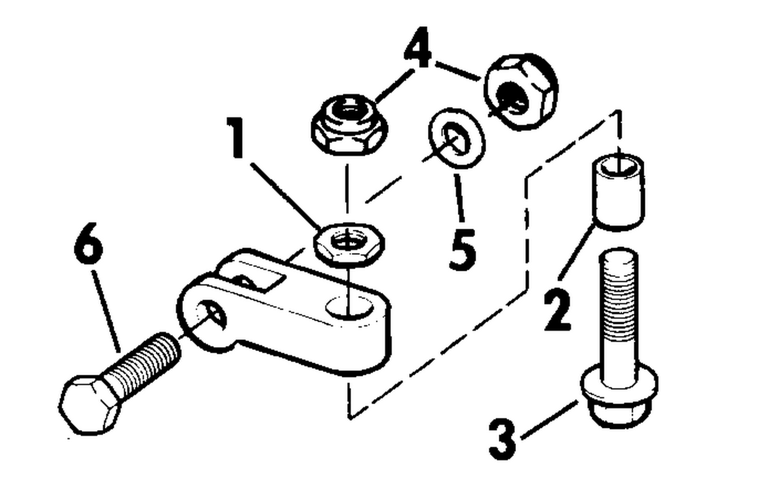 STEERING BOLT AND CLEVIS ASSEMBLY KIT 6 THRU V-6