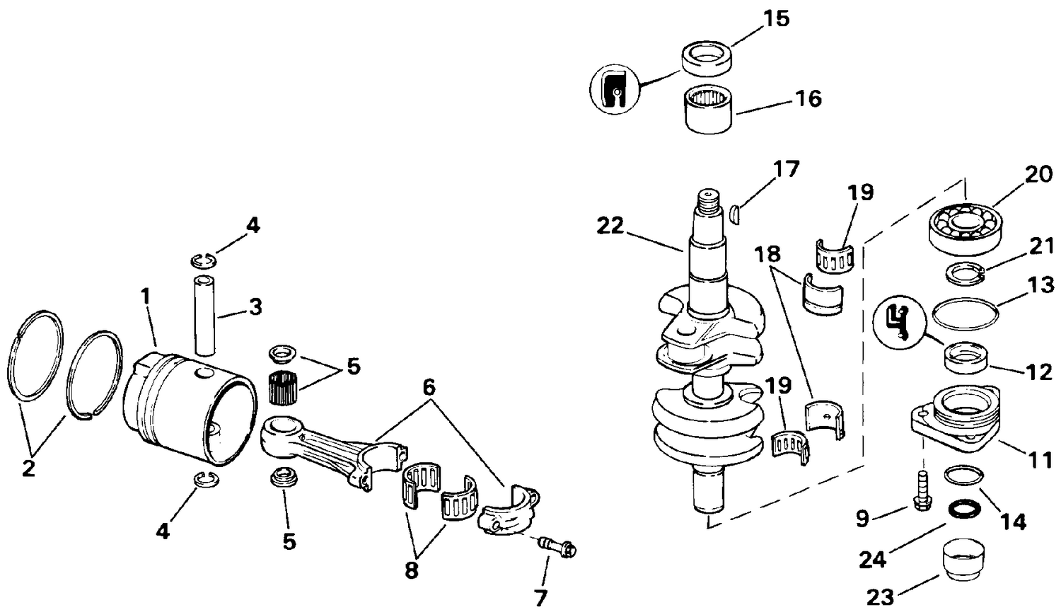 CRANKSHAFT & PISTON