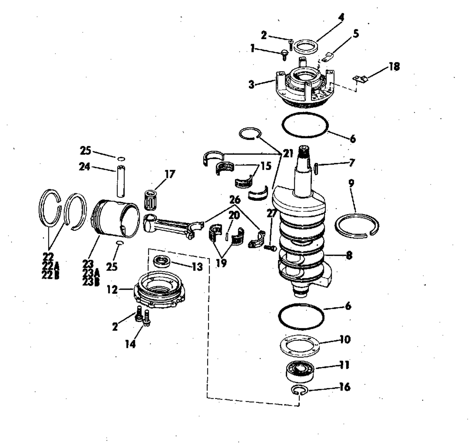 CRANKSHAFT AND PISTON
