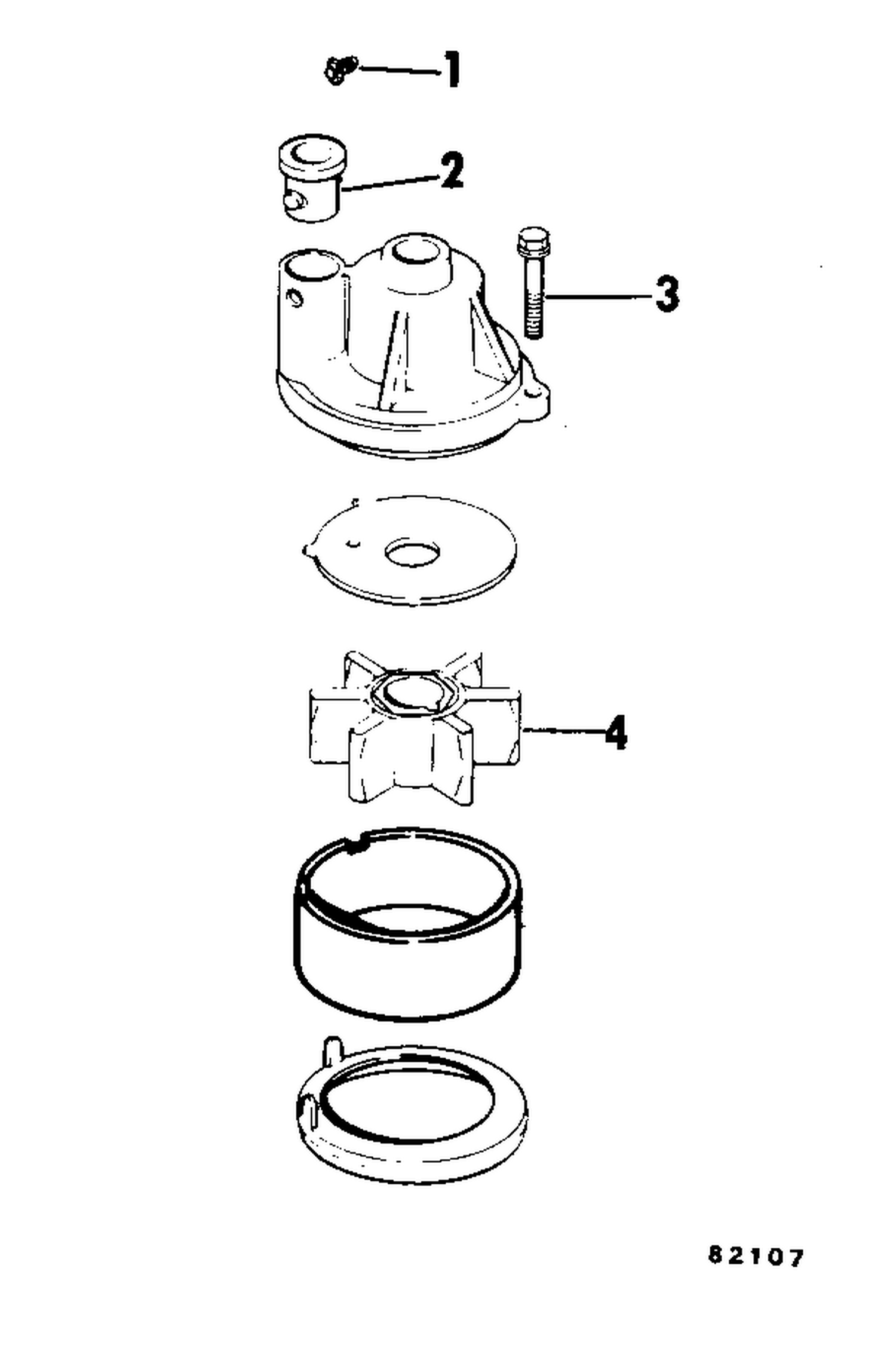 WATER PUMP REPLACEMENT KIT 2-4 (90 GEARCASE)