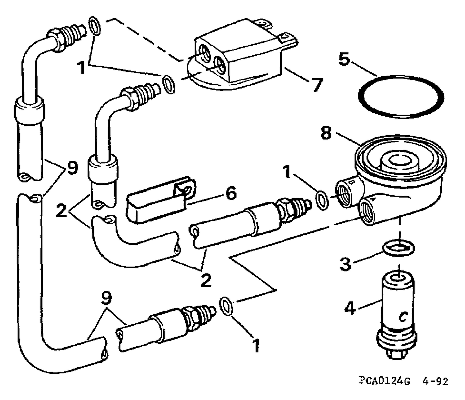REMOTE OIL FILTER KIT - 4.3 & 5.7 MODELS
