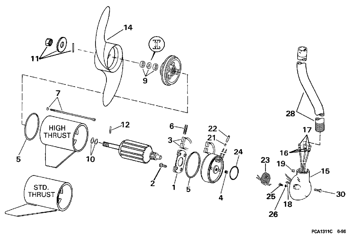 MOTOR & ADAPTER GROUP/24 VOLT - PWM