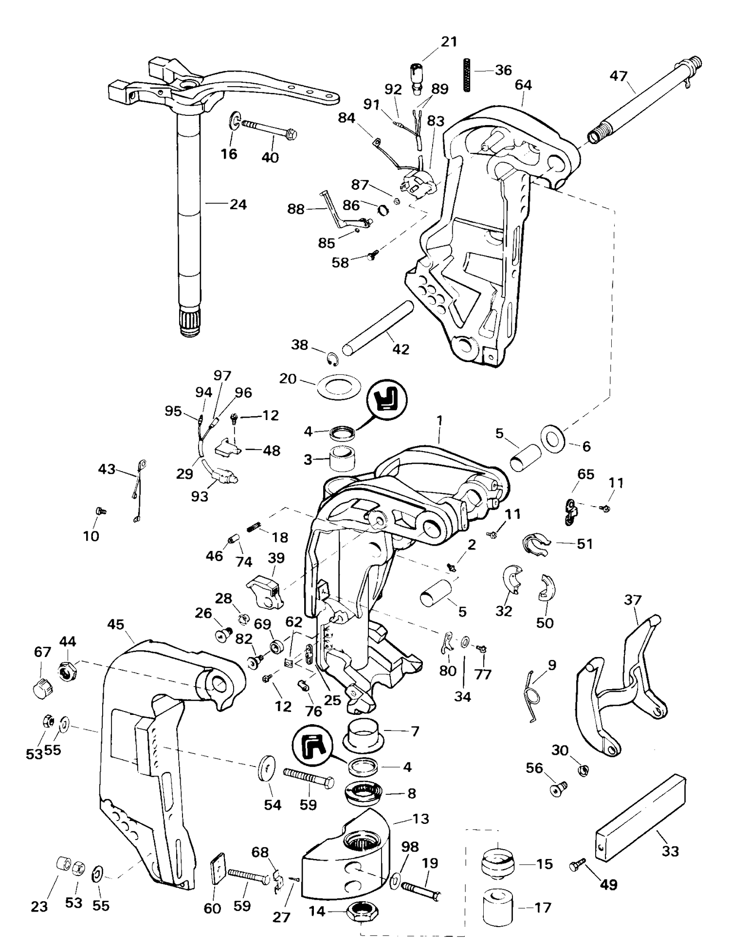 STERN & SWIVEL BRACKET