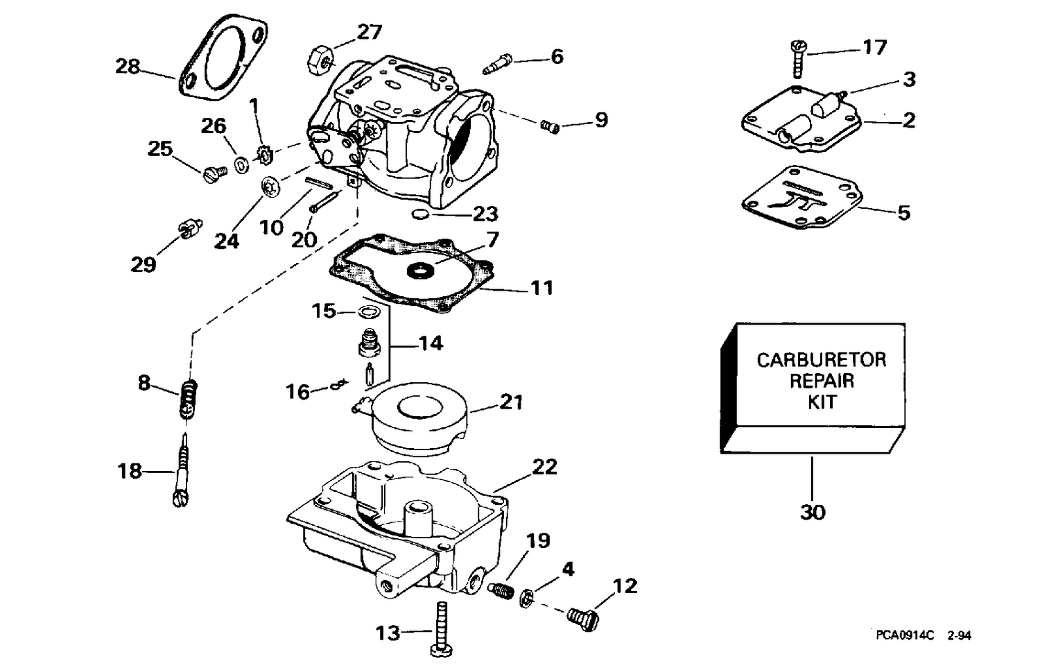 CARBURETOR - 30 H.P.