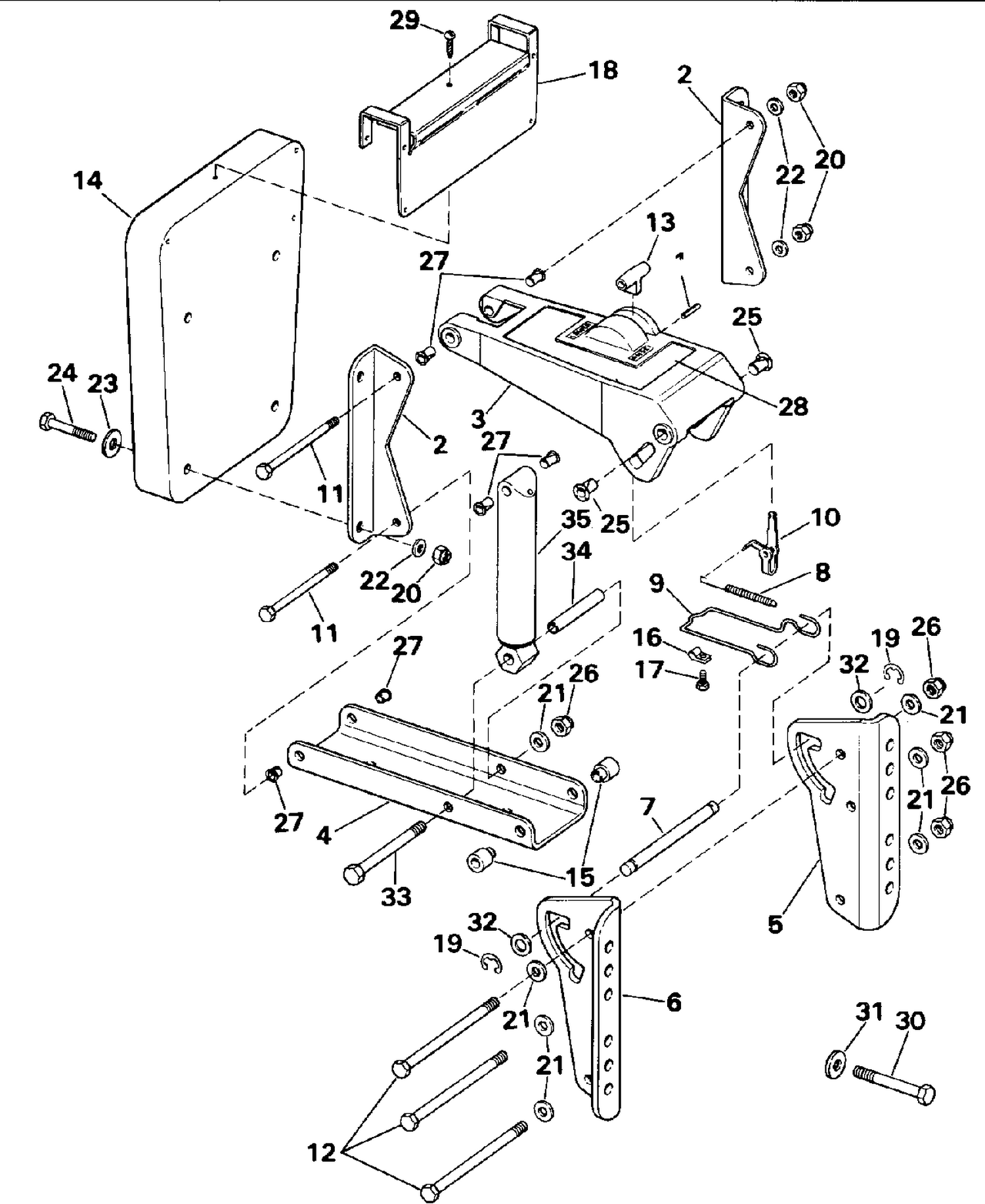 AUXILIARY MOTOR BRACKET KIT - 2 THRU 15