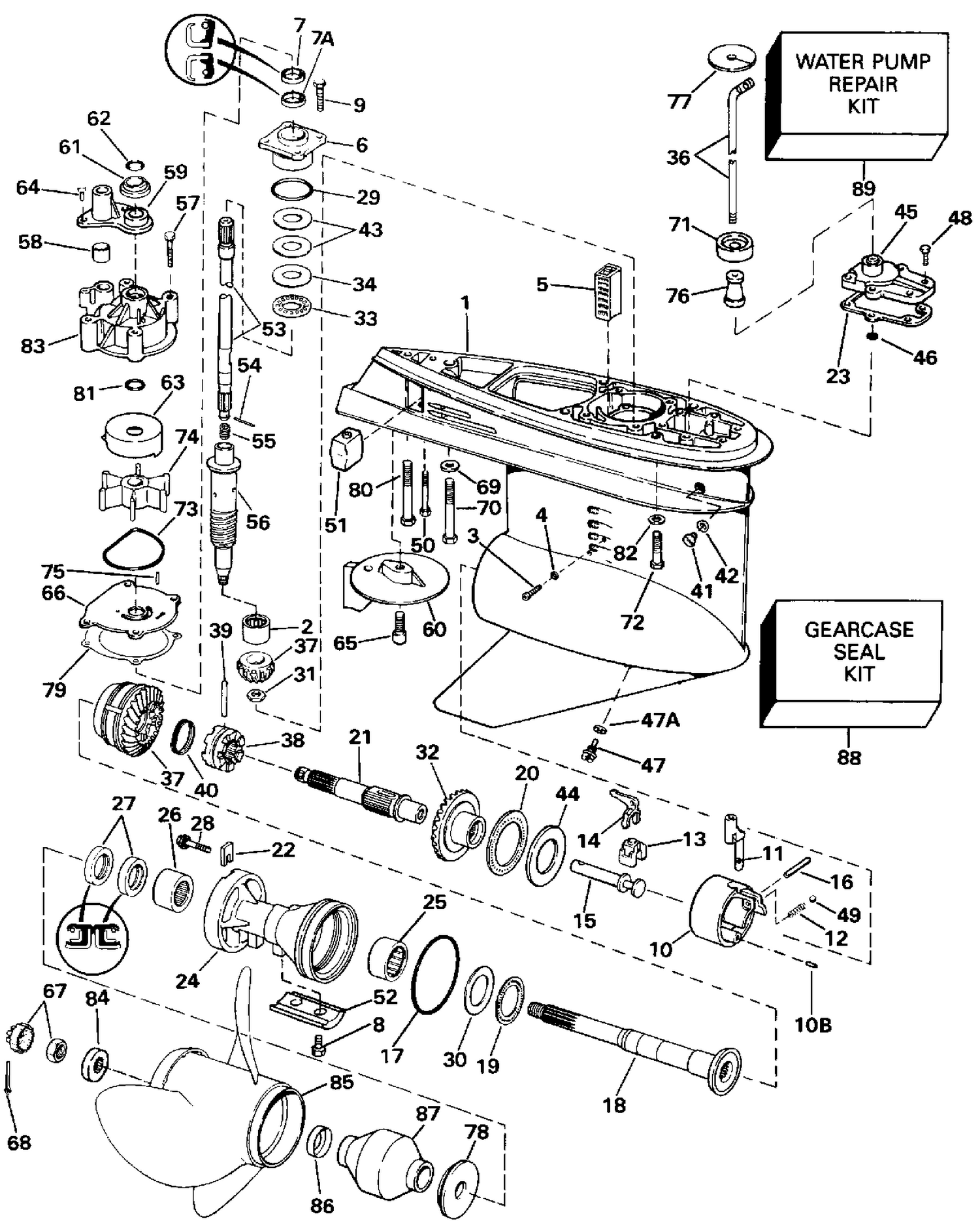 GEARCASE - COUNTER ROTATION