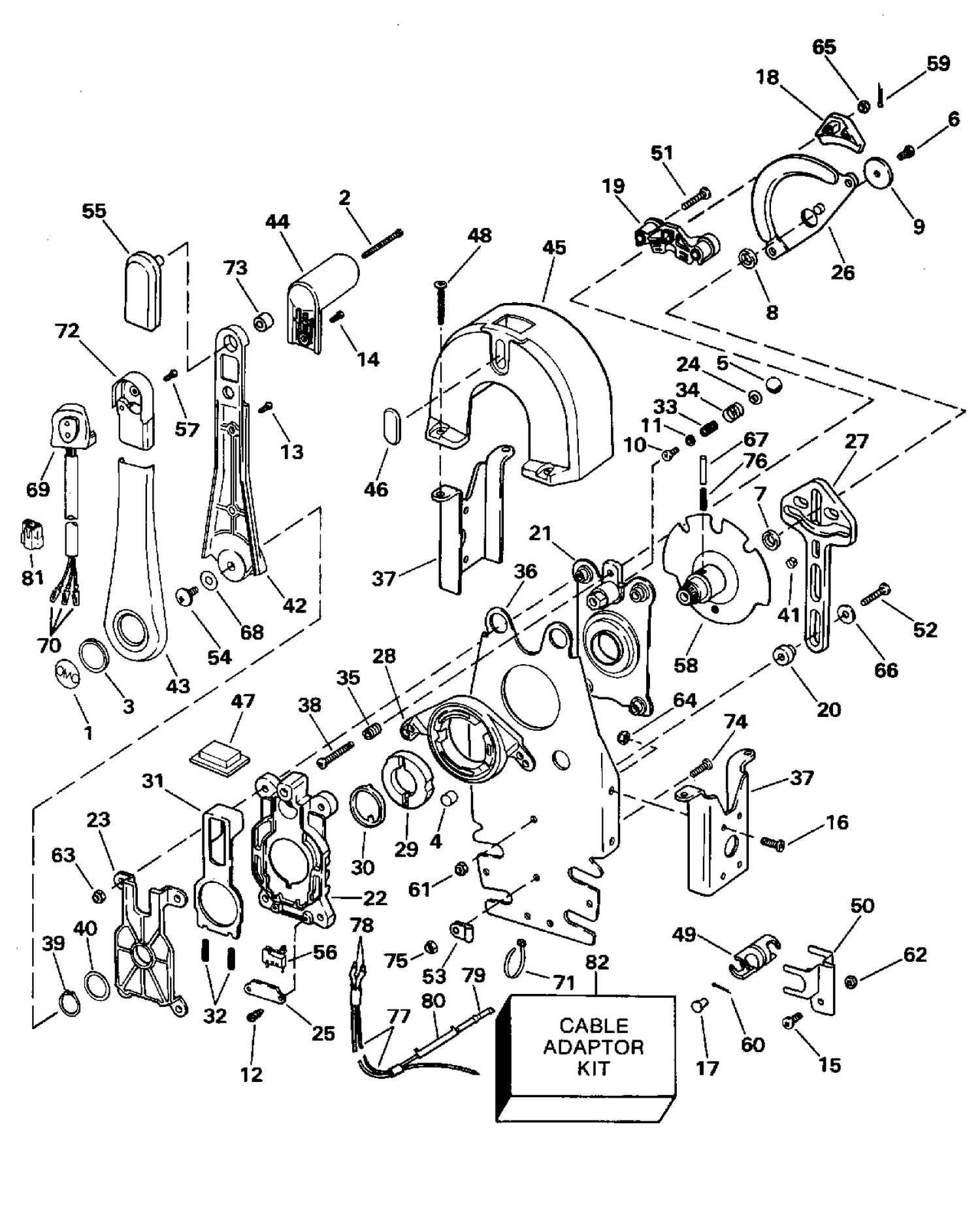 REMOTE CONTROL - BINNACLE - SINGLE LEVER