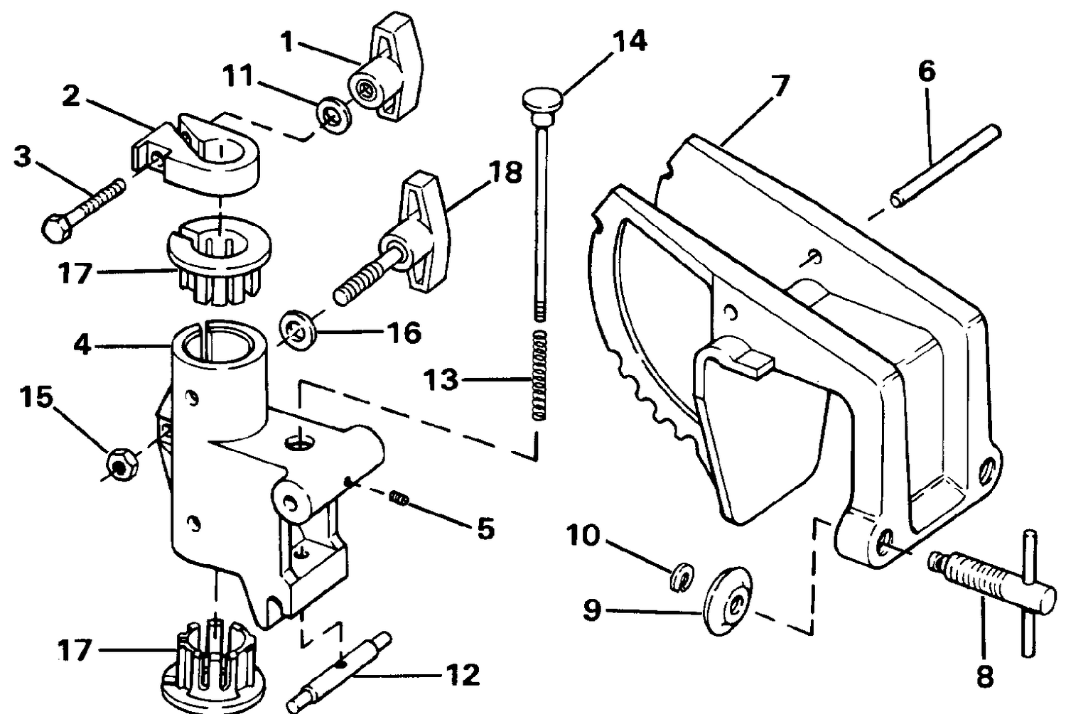 TRANSOM MOUNT STERN BRACKET