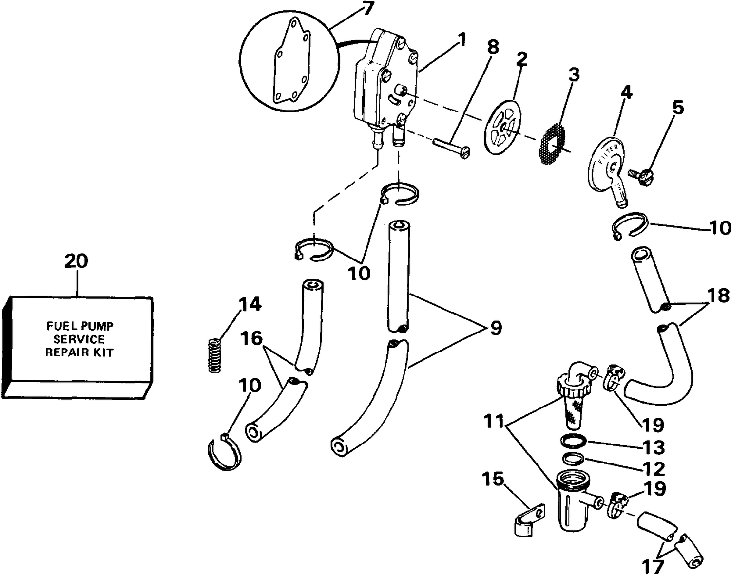 FUEL PUMP AND FILTER