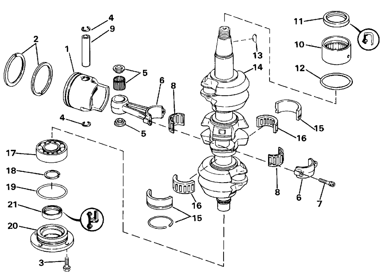 CRANKSHAFT & PISTON