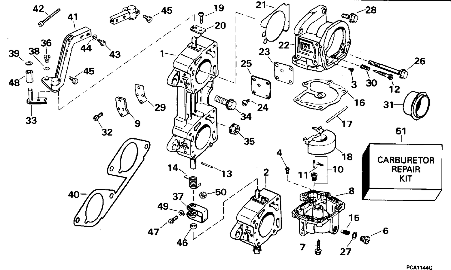CARBURETOR & LINKAGE - 200