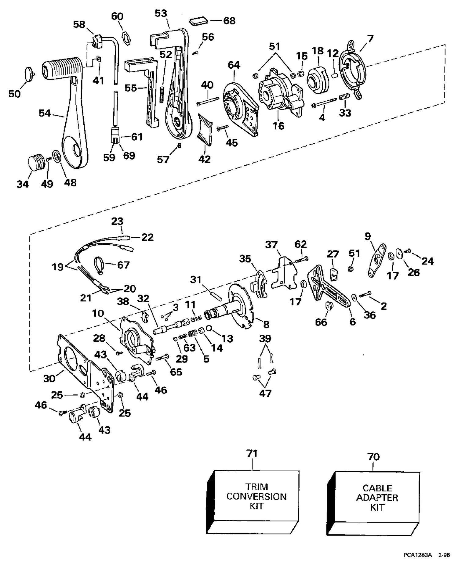 REMOTE CONTROL ASSEMBLY - CONCEALED SIDE MOUNT