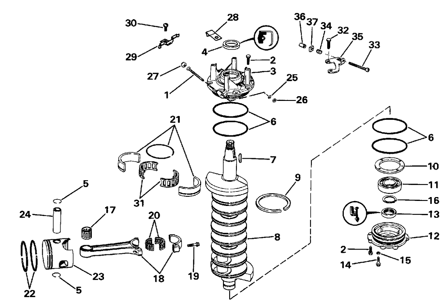 CRANKSHAFT & PISTON