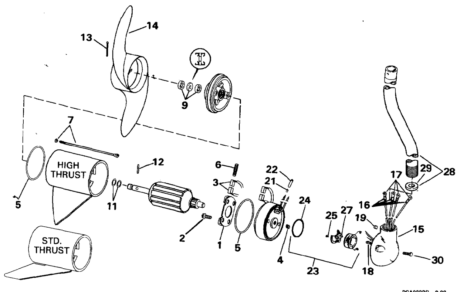 MOTOR AND ADAPTER GROUP / 12 VOLT