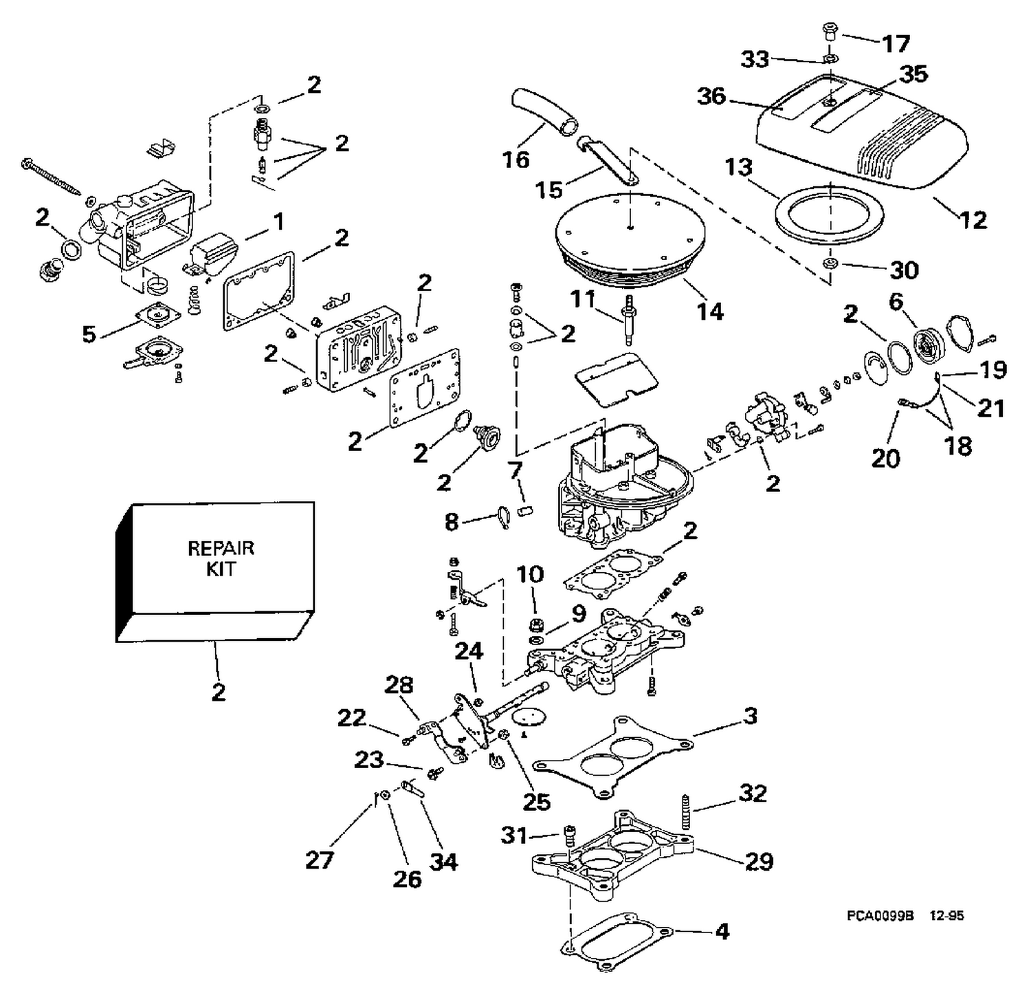 CARBURETOR - 2V MODELS