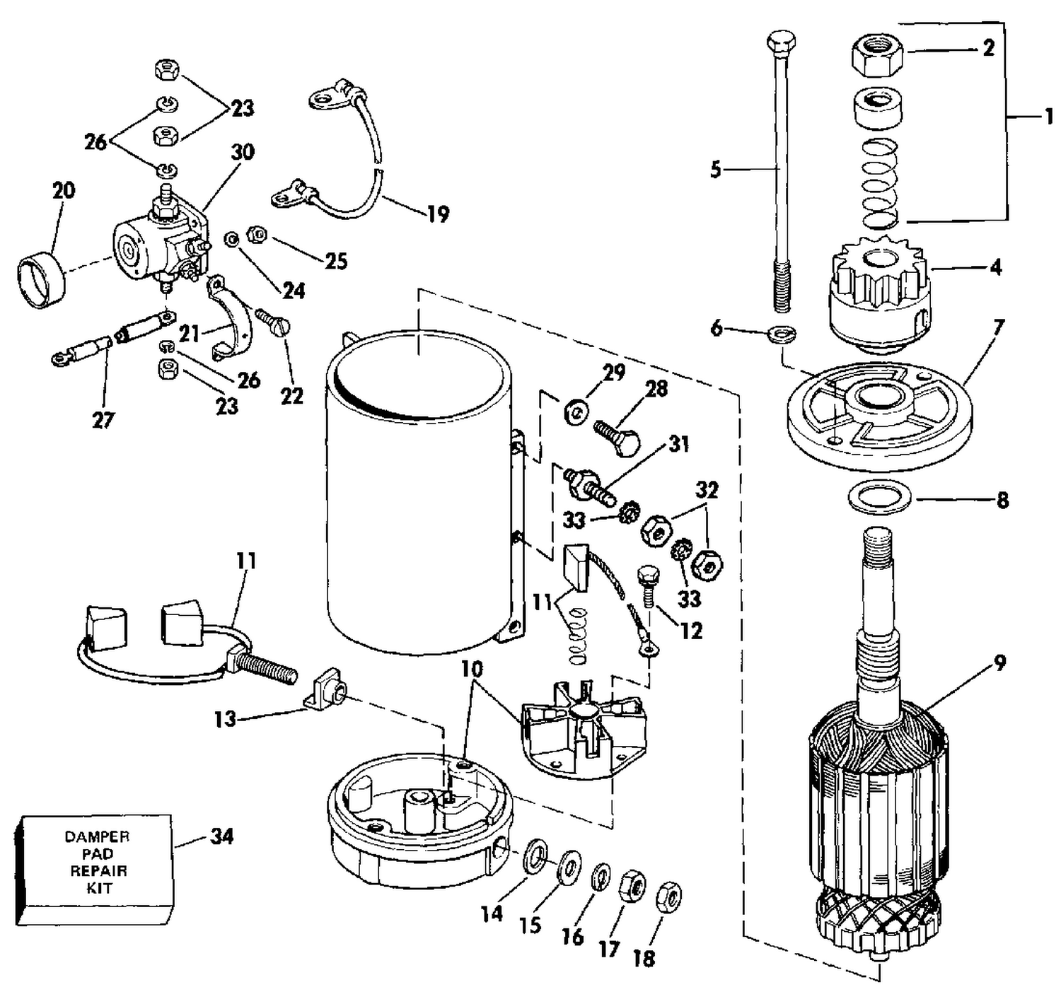 ELECTRIC STARTER & SOLENOID AMERICAN BOSCH 08142-23-MO30SM