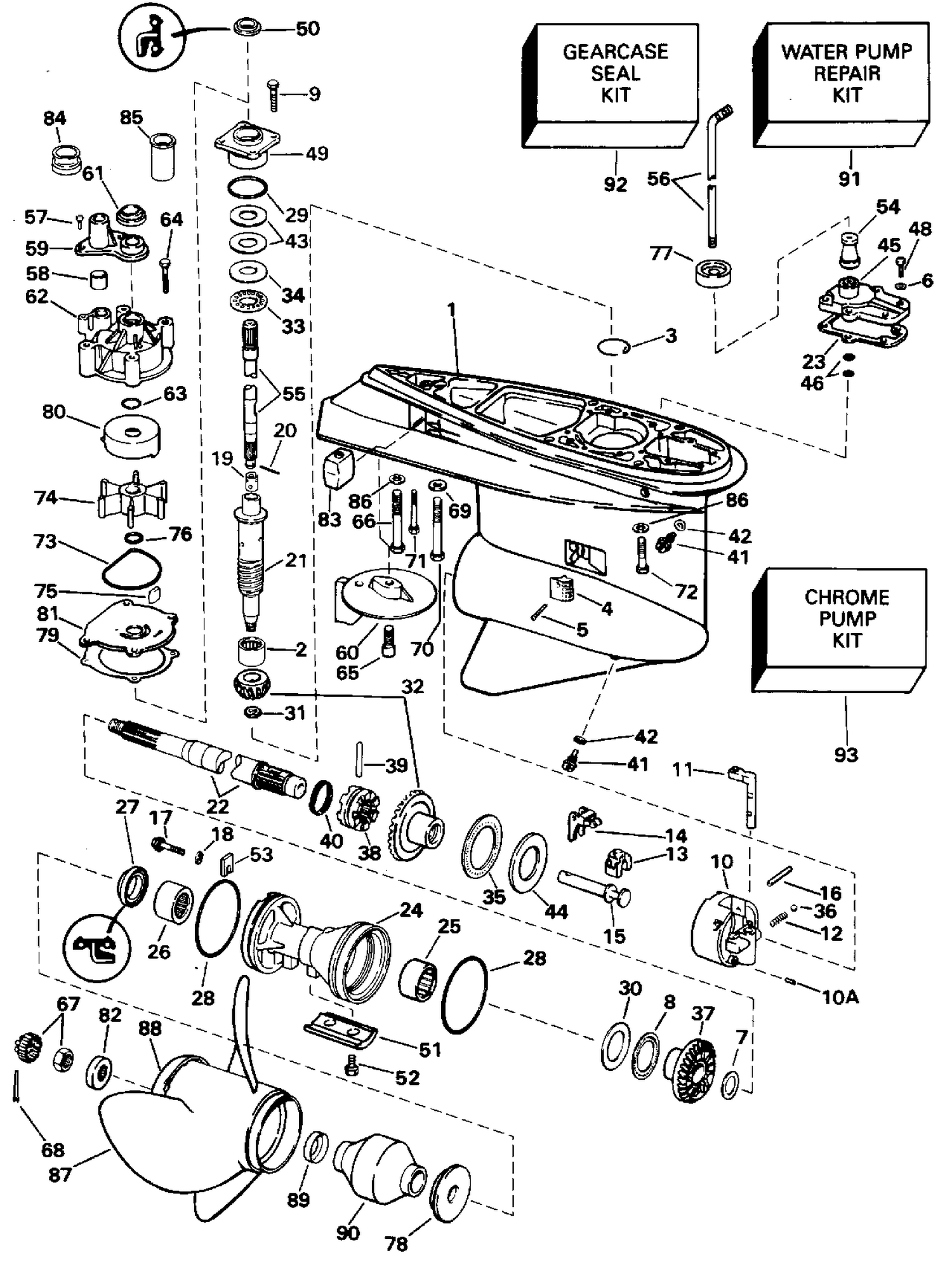 GEARCASE - 130TL & 130TX STANDARD ROTATION