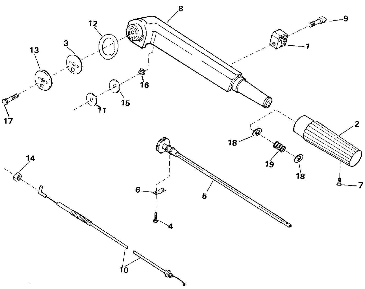 TILLER ARM