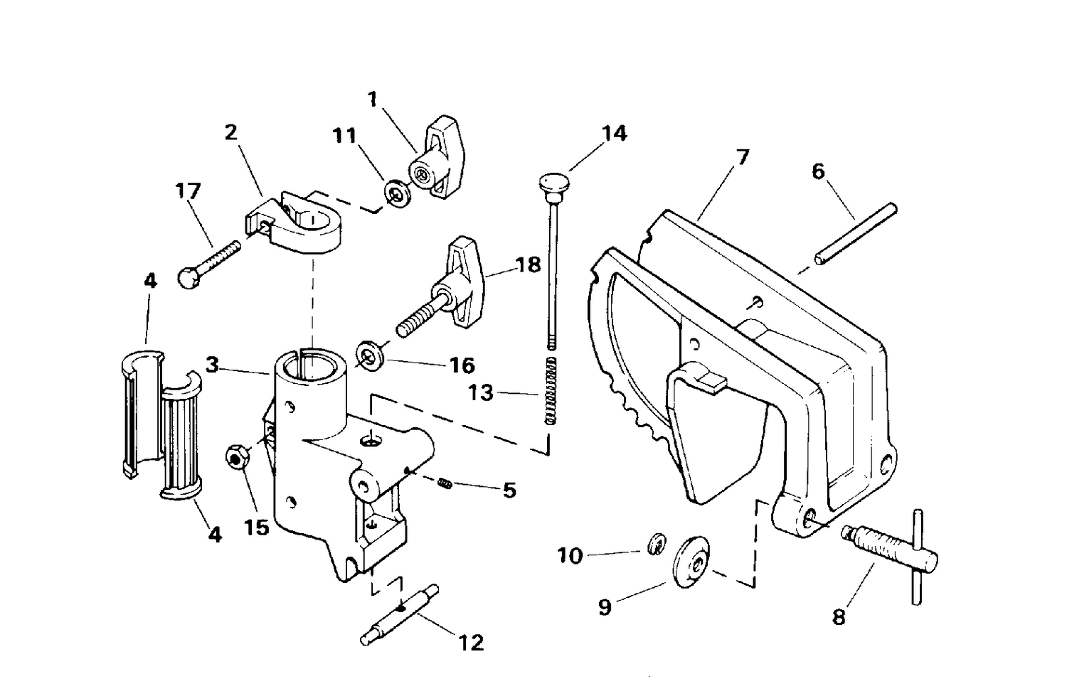 TRANSOM MOUNT STERN BRACKET