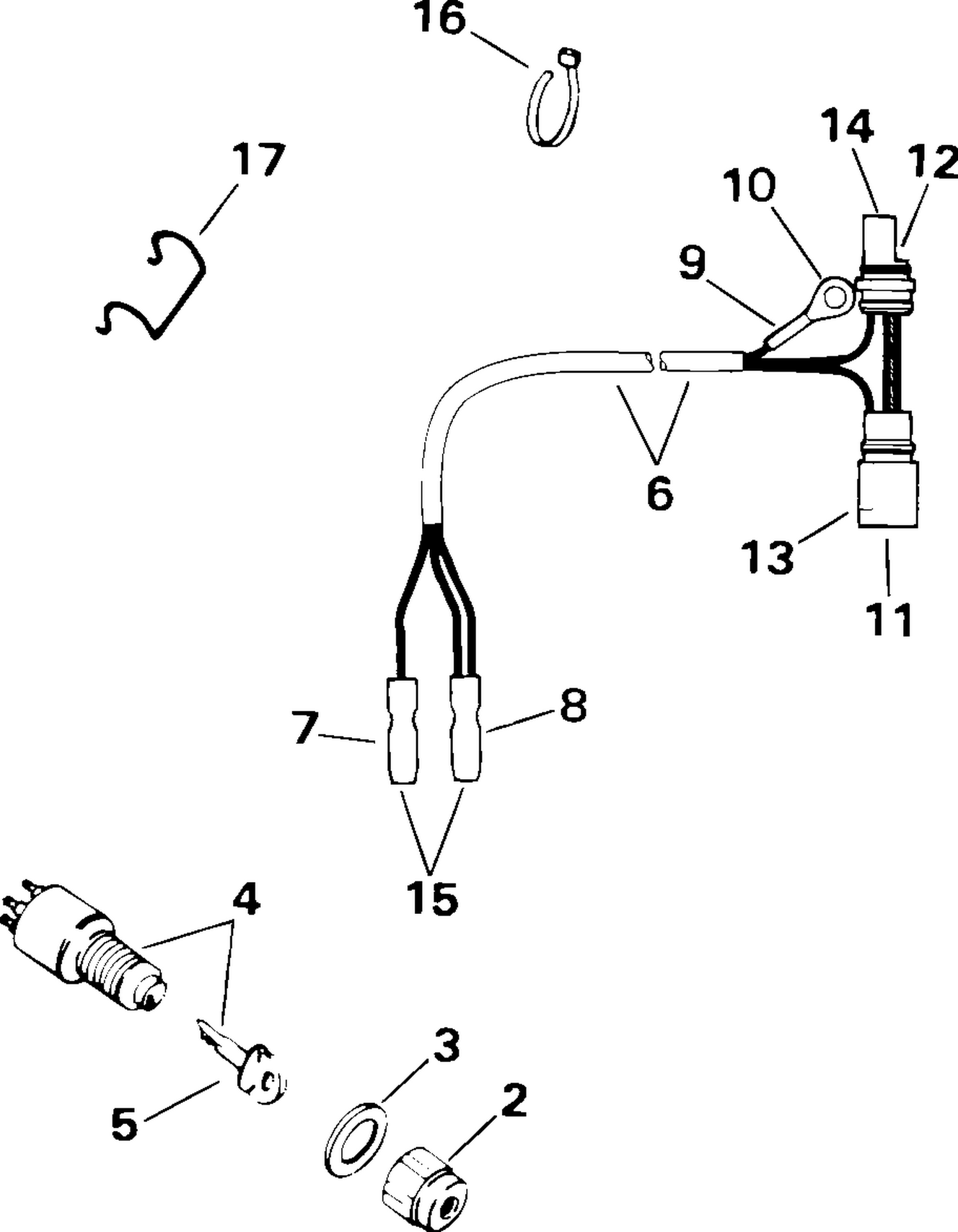 IGNITION SWITCH KIT - 25, 35 ROPE (3-CYLINDER)