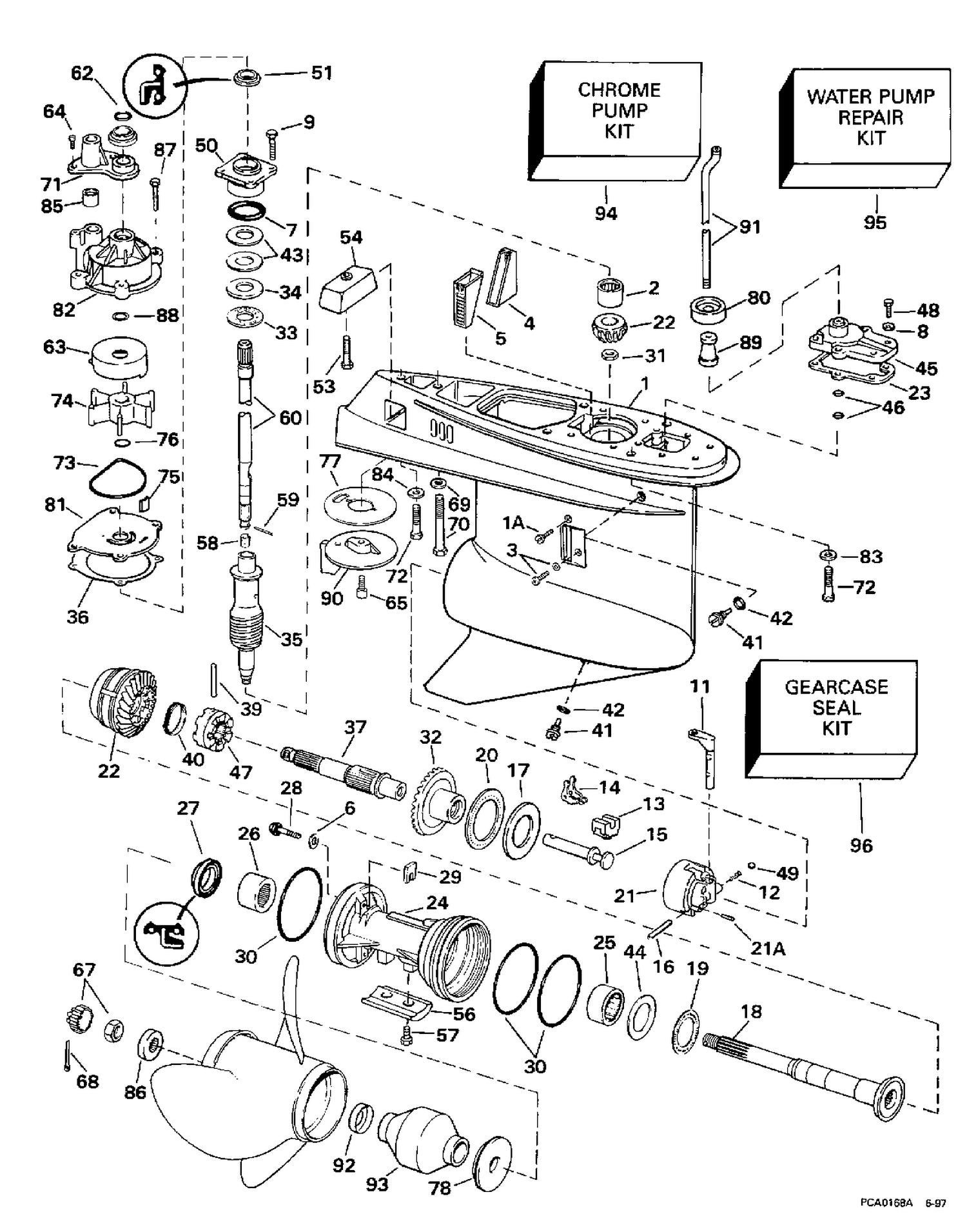 GEARCASE -- COUNTER-ROTATION