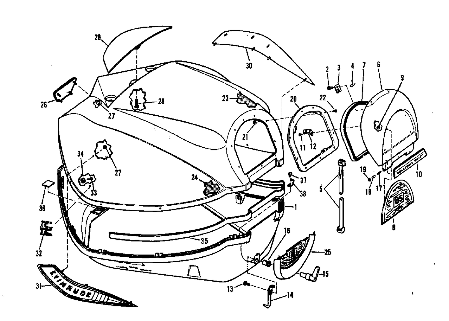 MOTOR COVER GROUP ELECTRIC SHIFT
