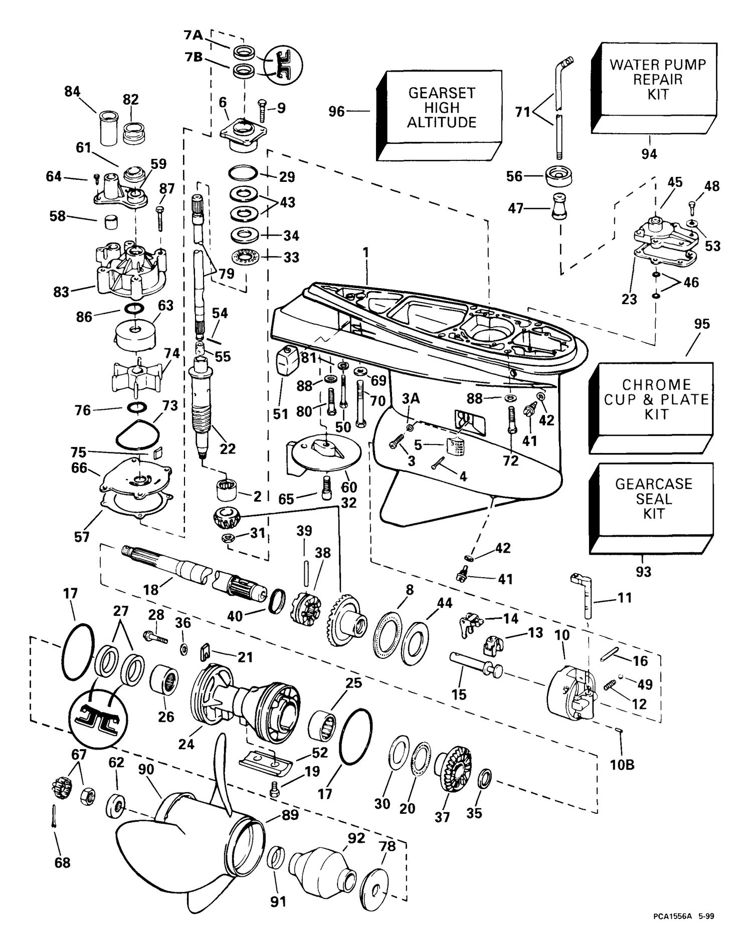 GEARCASE -- STANDARD ROTATION -- FSL, FPX MODELS