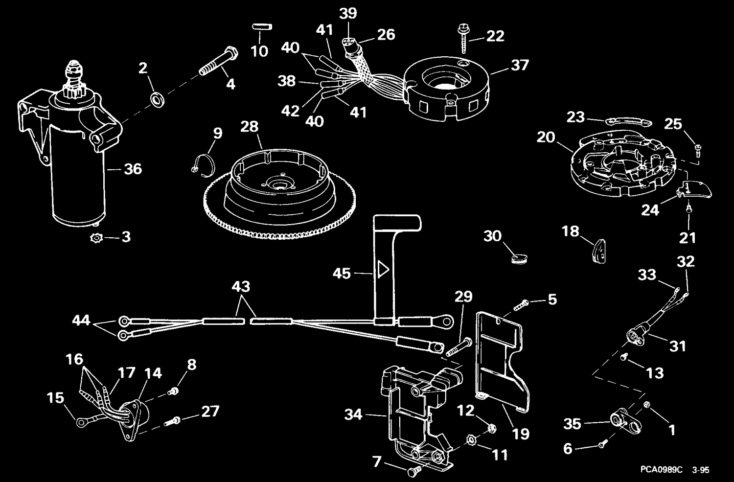 TILLER ELECTRIC STARTING KIT -- 9.9, 15 (2-STROKE)