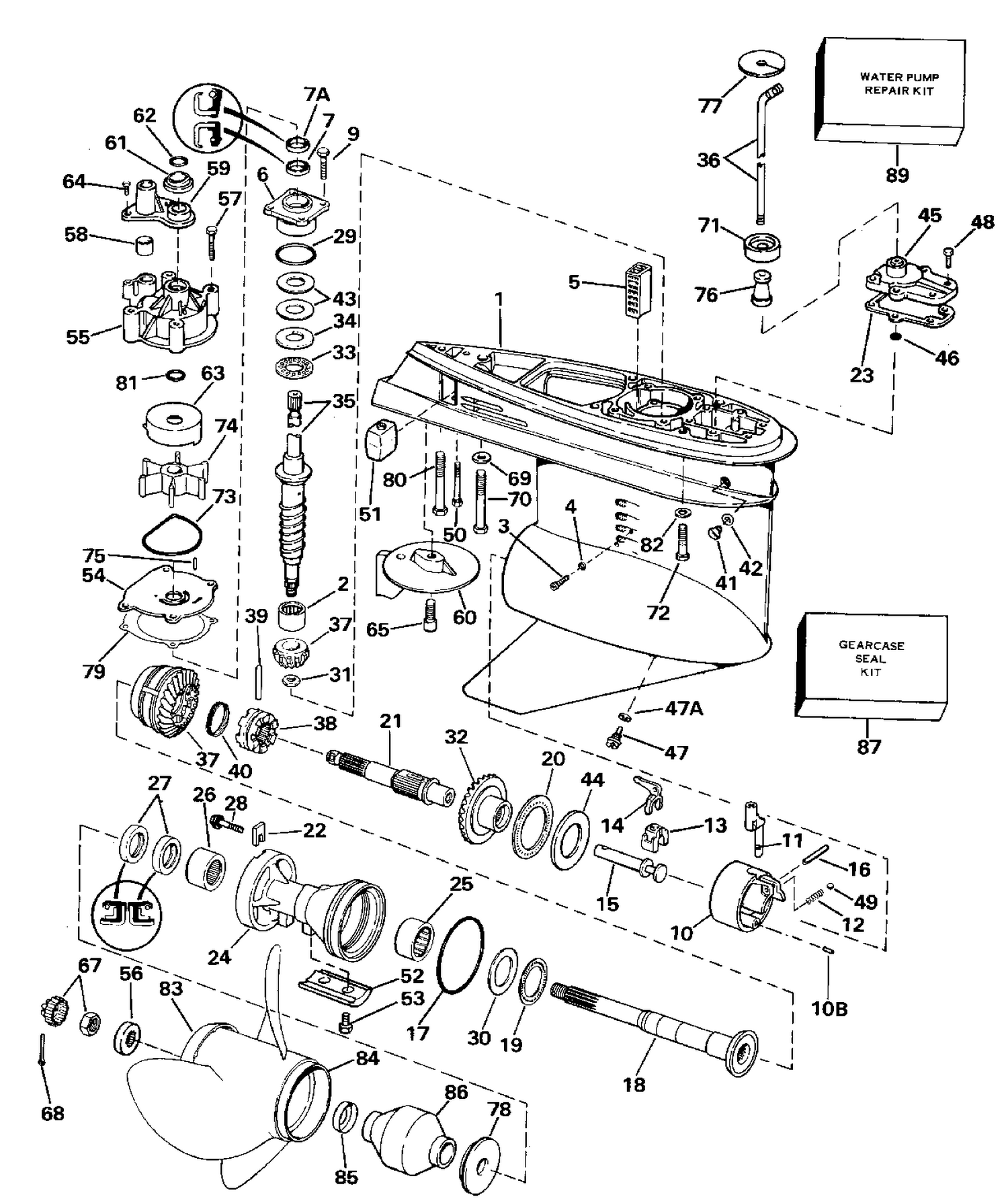 GEARCASE - COUNTER ROTATION