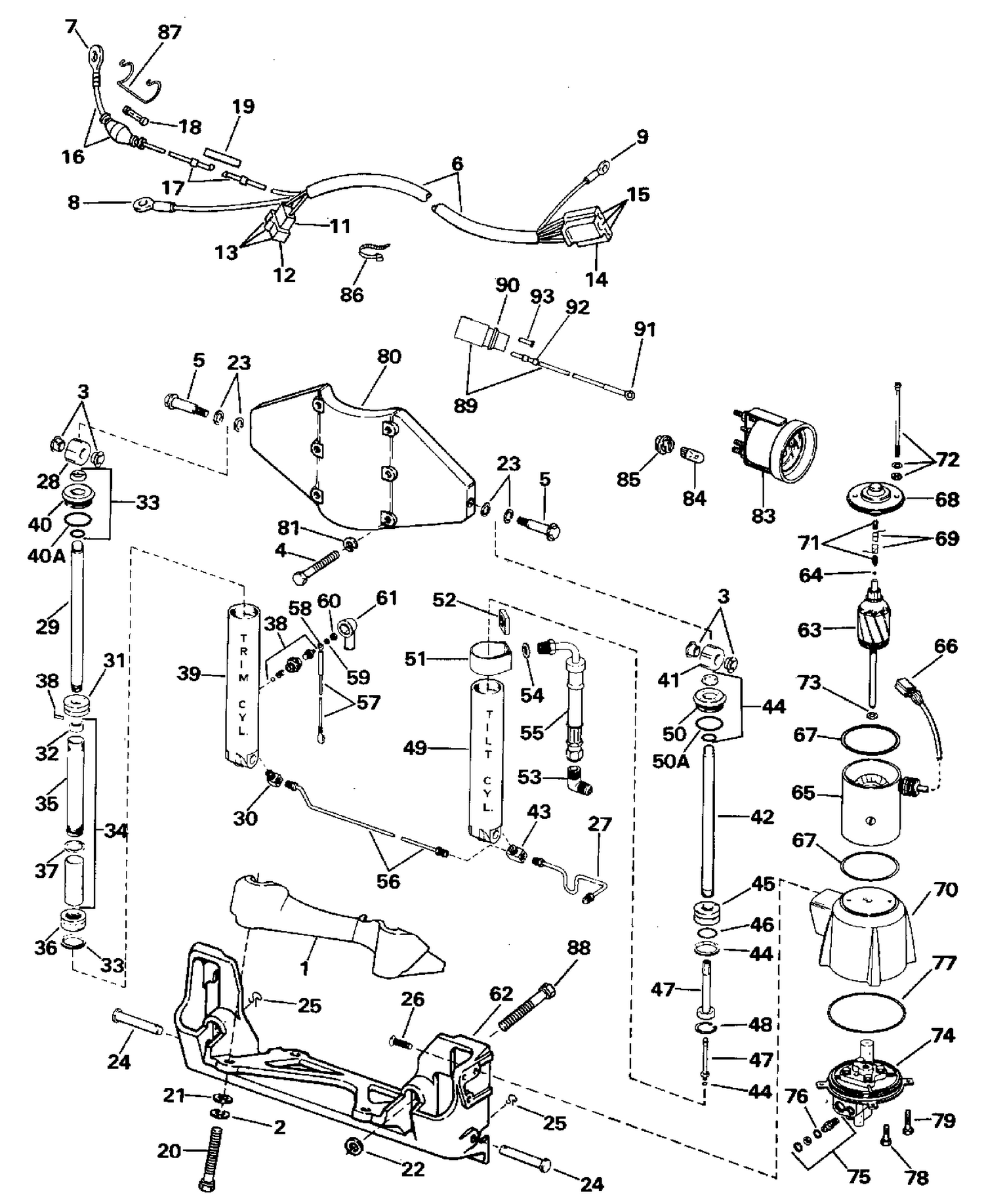 POWER TRIM AND TILT - ELECTRIC START