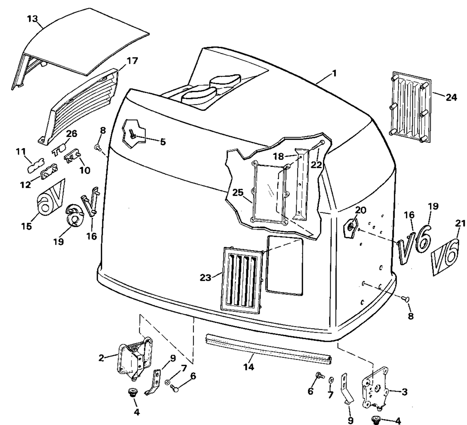 ENGINE COVER - JOHNSON - 200STL
