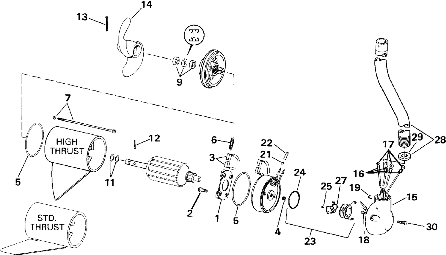 MOTOR AND ADAPTER GROUP / 24 VOLT