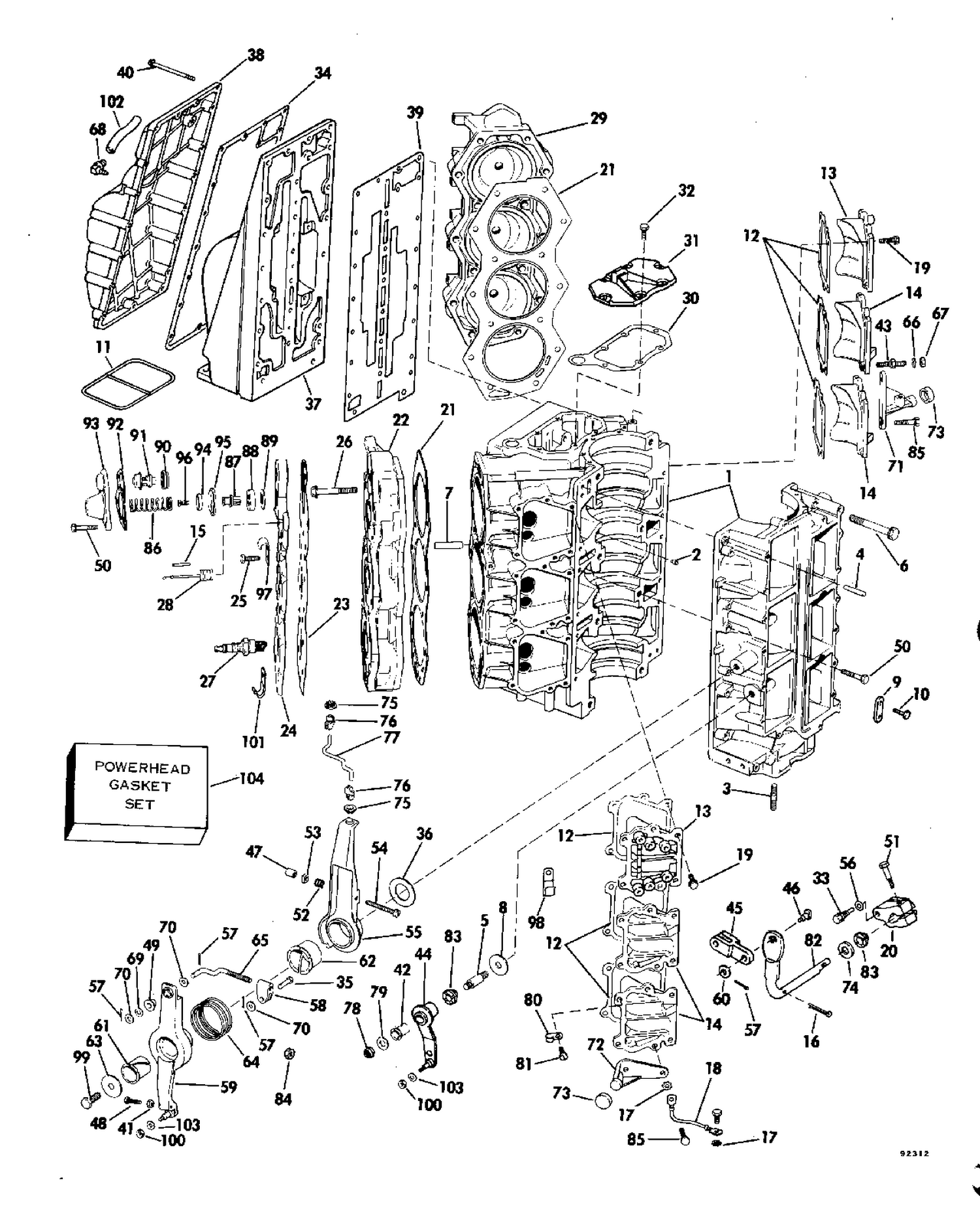 CYLINDER AND CRANKCASE