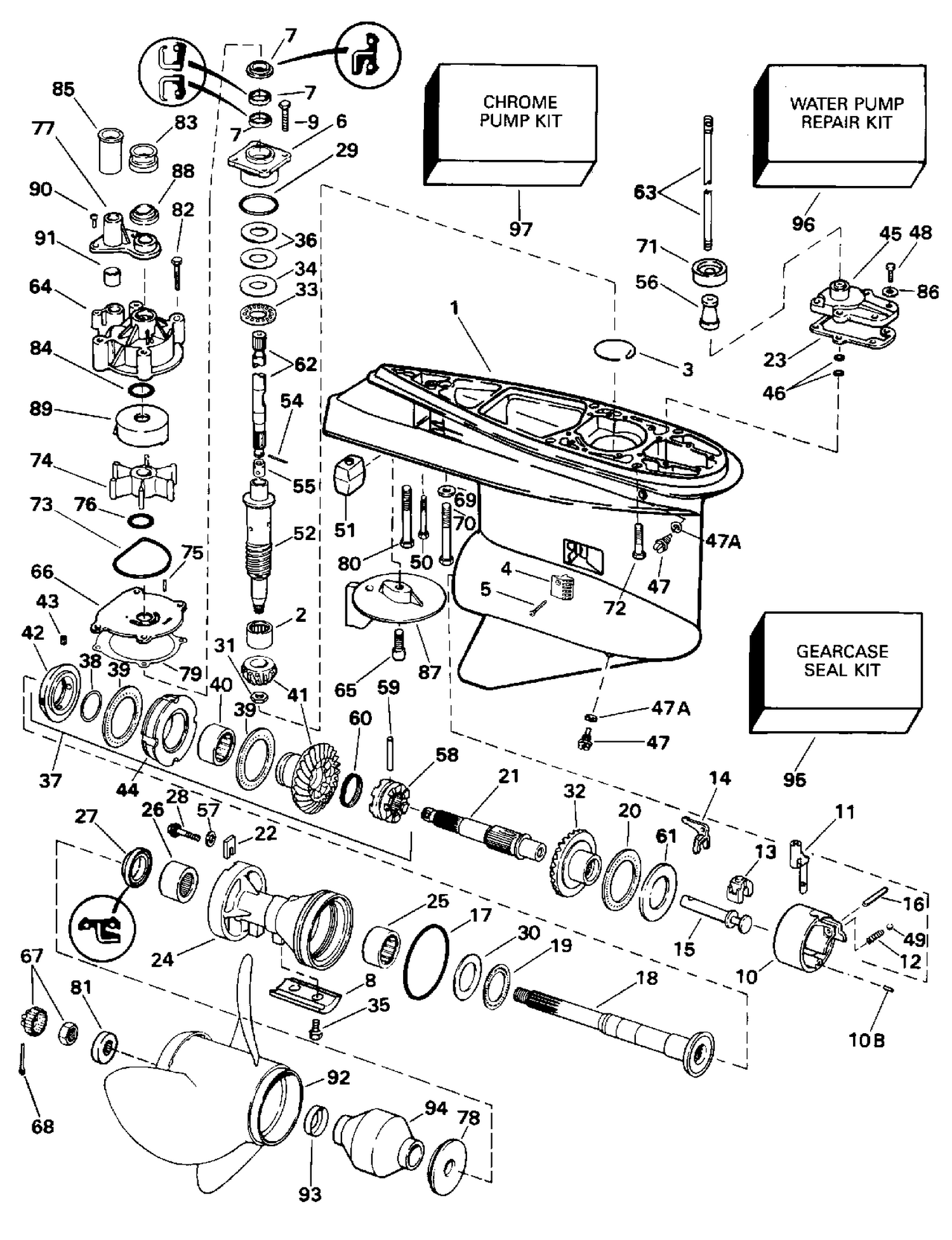 GEARCASE - COUNTER ROTATION
