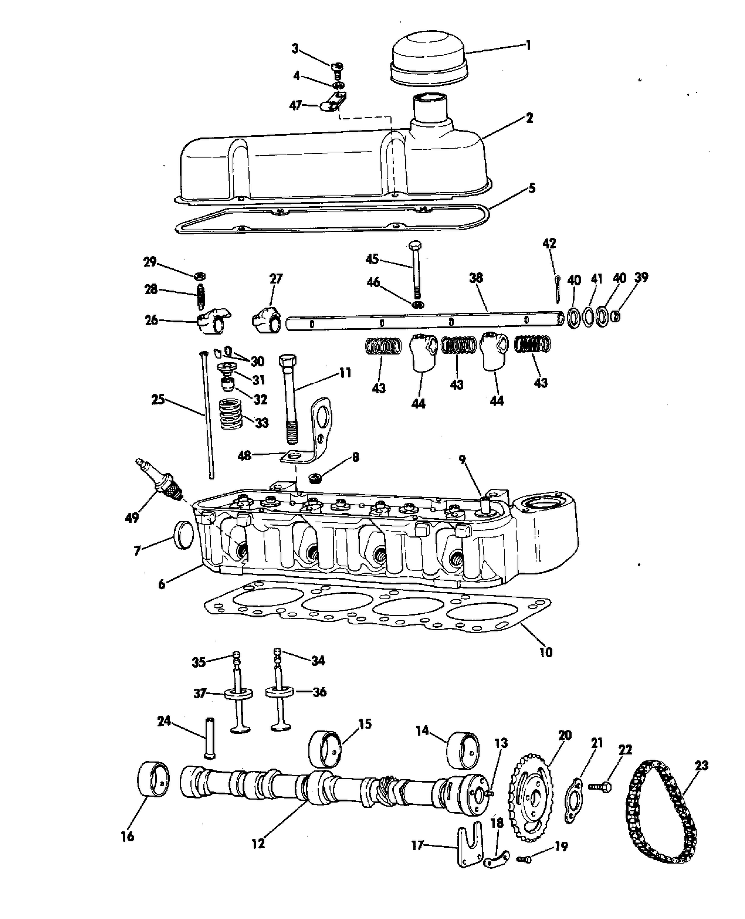 HEAD AND ROCKER ARM GROUP 80 HP