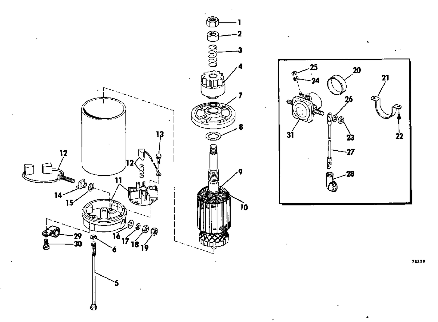 ELECTRIC STARTER AND SOLENOID