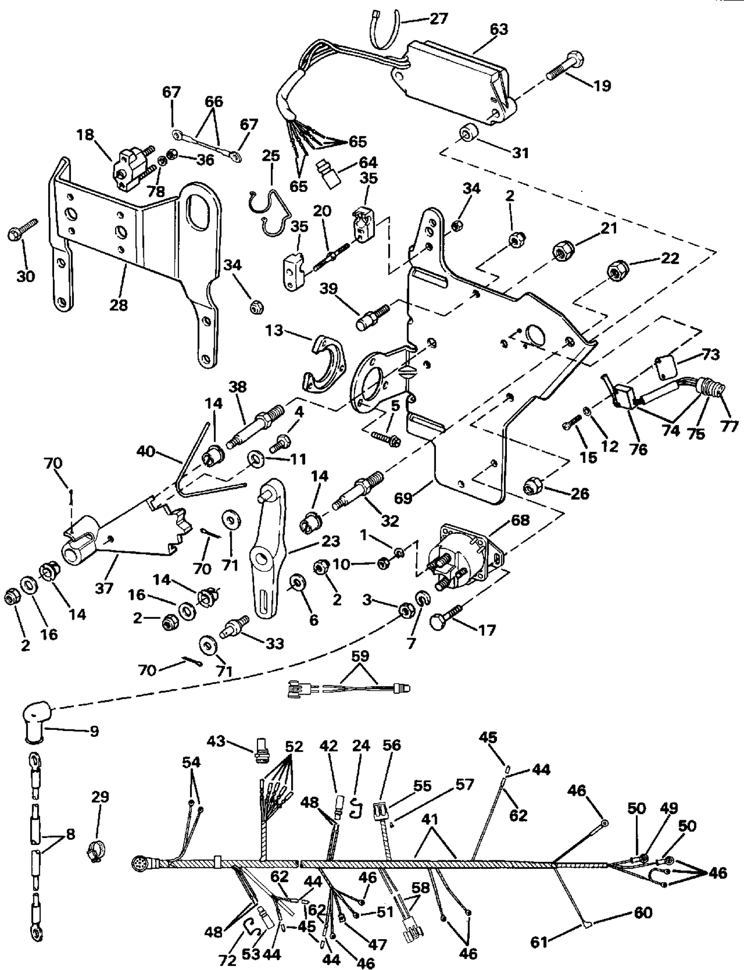WIRE HARNESS, BRACKET & SOLENOID