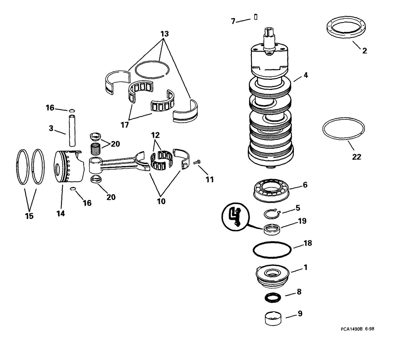 CRANKSHAFT & PISTONS