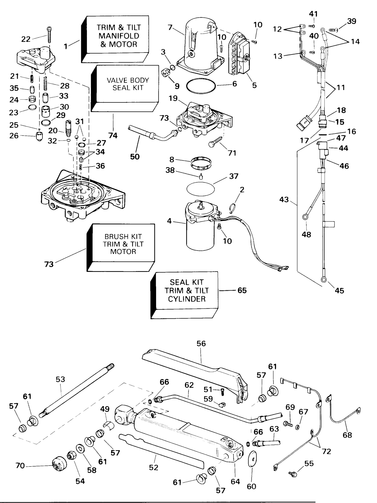 POWER TRIM & TILT -- 3868413 MODEL TRANSOM MOUNT