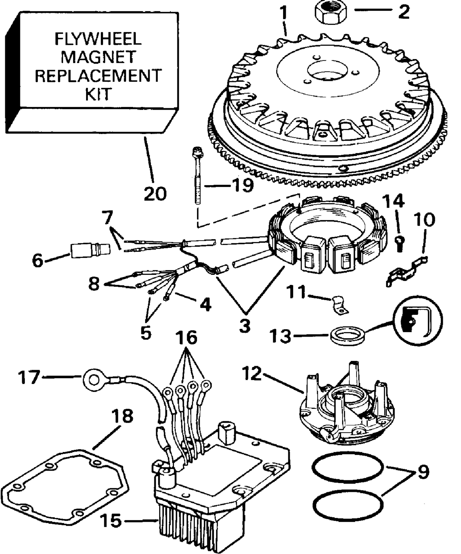 ALTERNATOR KIT, 35 AMP - 120, 125E, 140
