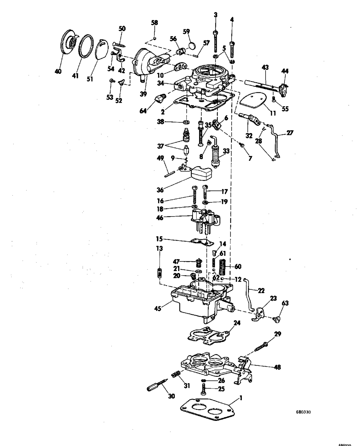 CARBURETOR GROUP ROCHESTER MODEL 7025187