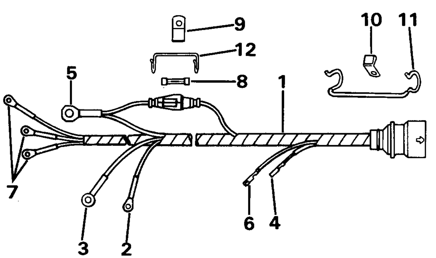 CABLE ASSEMBLY - REMOTE ELECTRIC MODELS